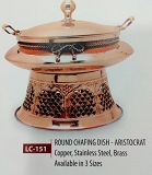 Sovereign Round Copper Chafing Dish - Regal (LC-151)